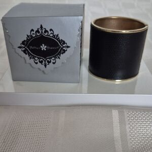 Black and Gold Cuff Bracelet